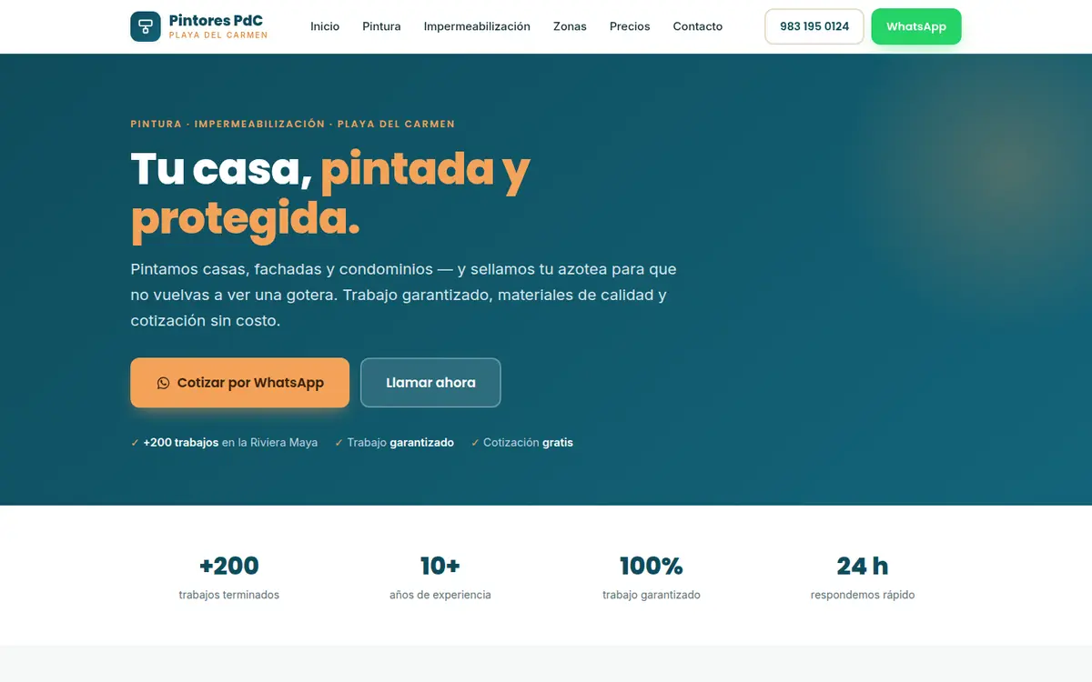 Pintores PdC — sitio de servicios locales
